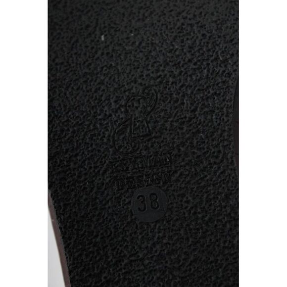 Keyman Design Womens Leather Cap Toe Back Zip Slip-On Loafers Brown Size EUR38 - Picture 5 of 5